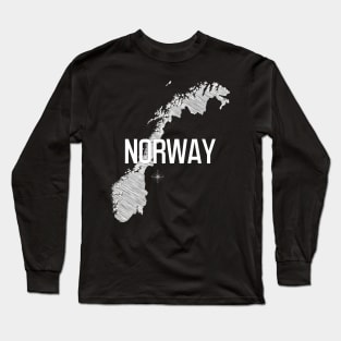 Country Wall Decor Norway Black and White Art Canvas Poster Prints Modern Style Painting Picture for Living Room Cafe Decor World Map Long Sleeve T-Shirt